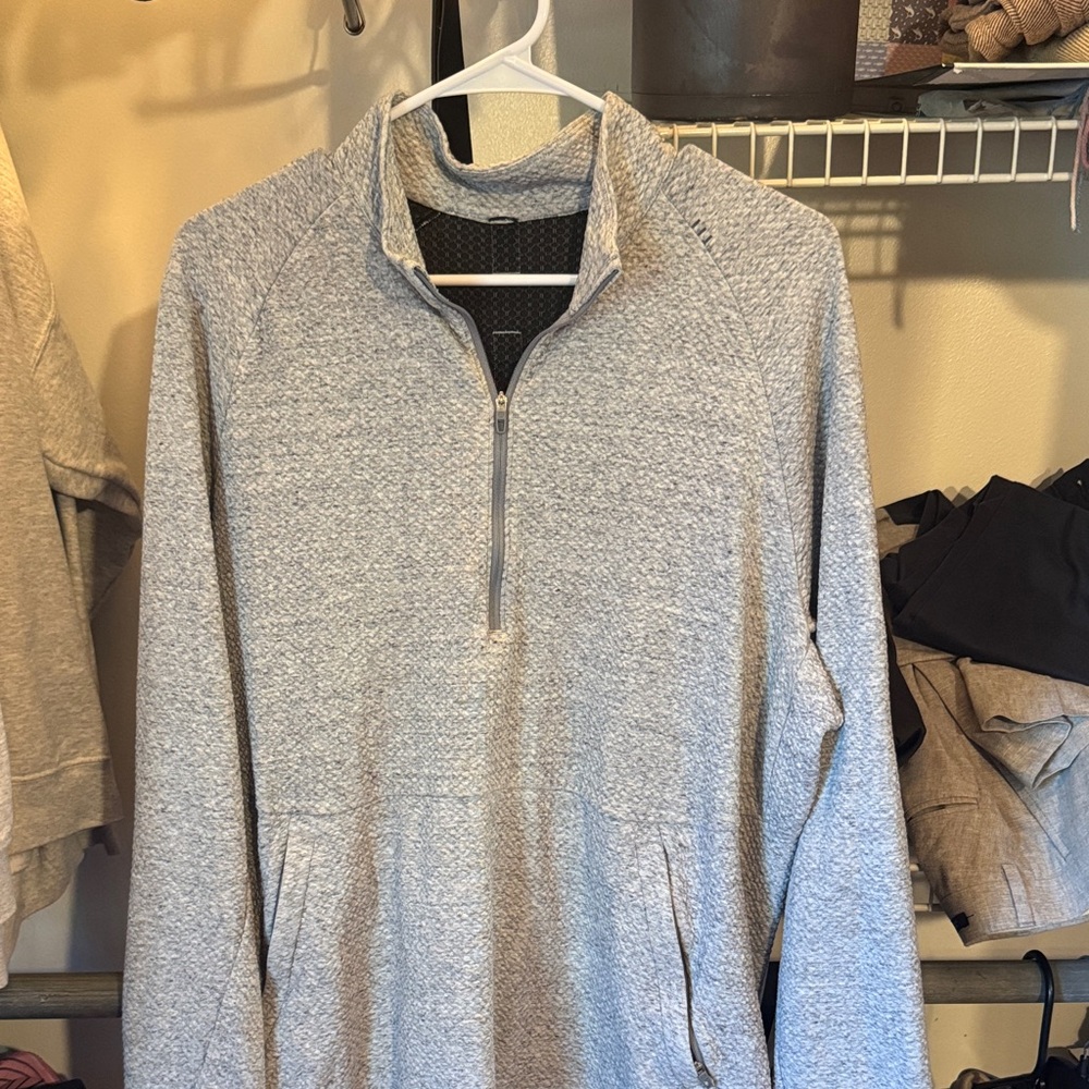lululemon athletica Men's Light heathers Gray Zip-Up Sweater